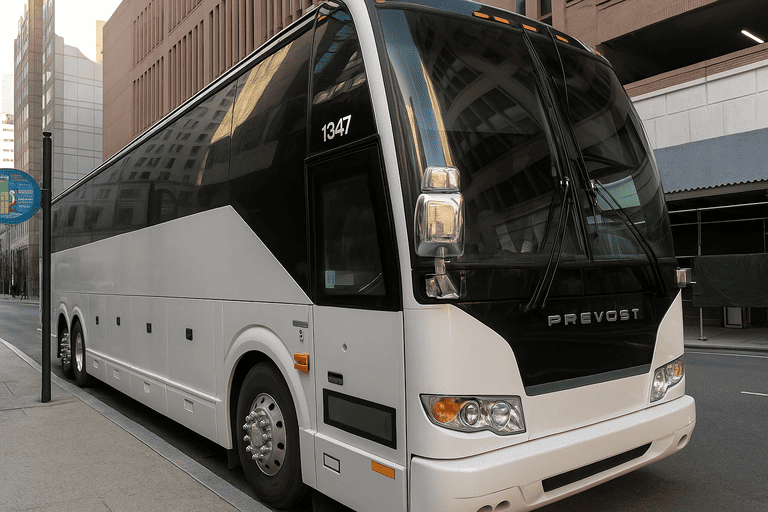 a Las Vegas Minibus Company coach bus