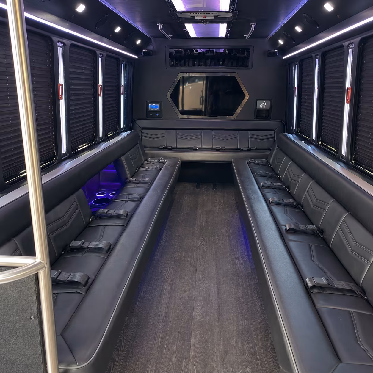 las vegas 18 passenger party bus interior