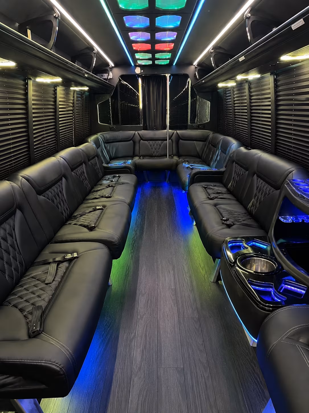 las vegas 20 passenger party bus interior