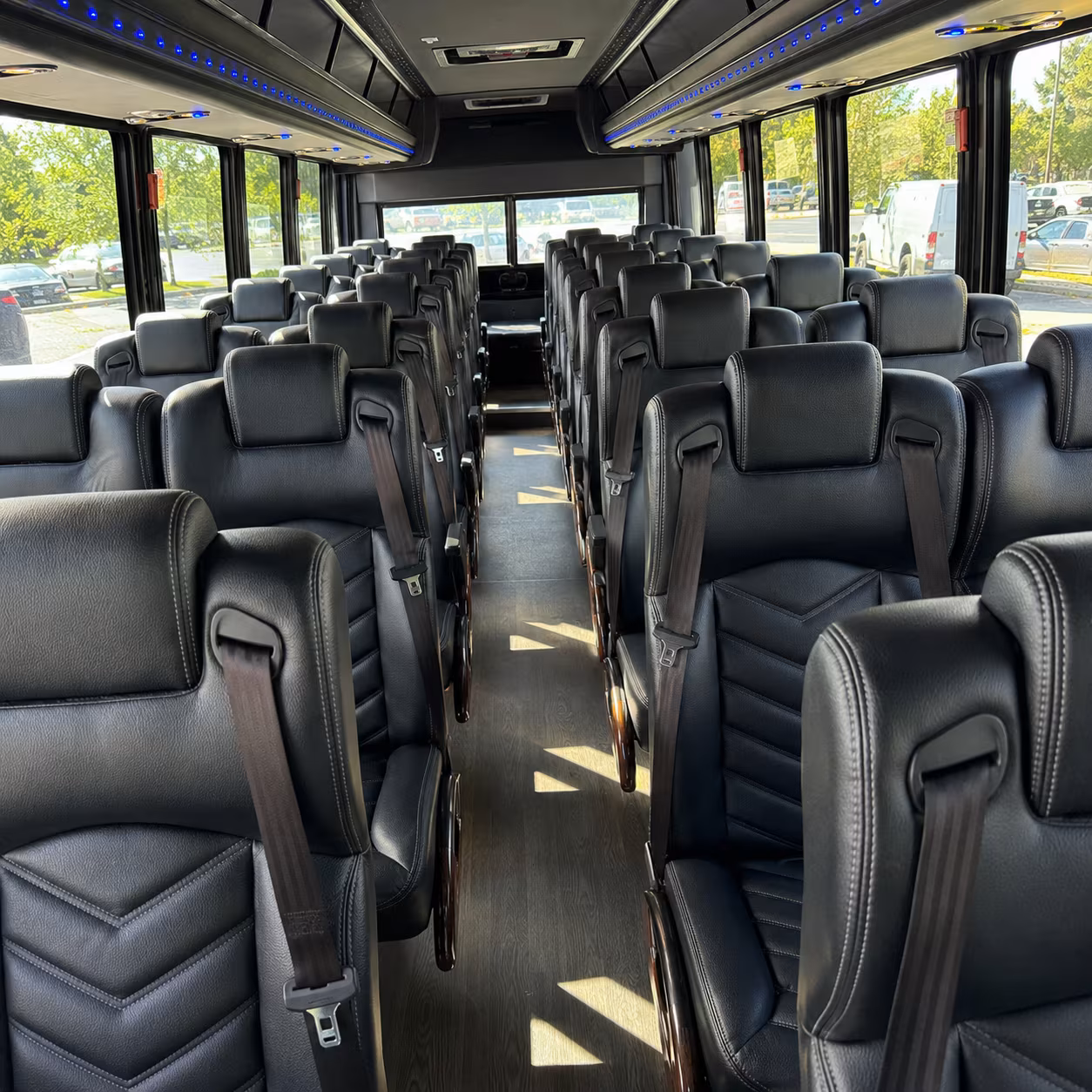 las vegas 25 passenger minibus interior