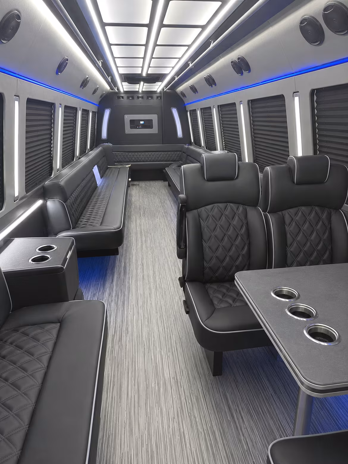 las vegas 25 passenger party bus inside
