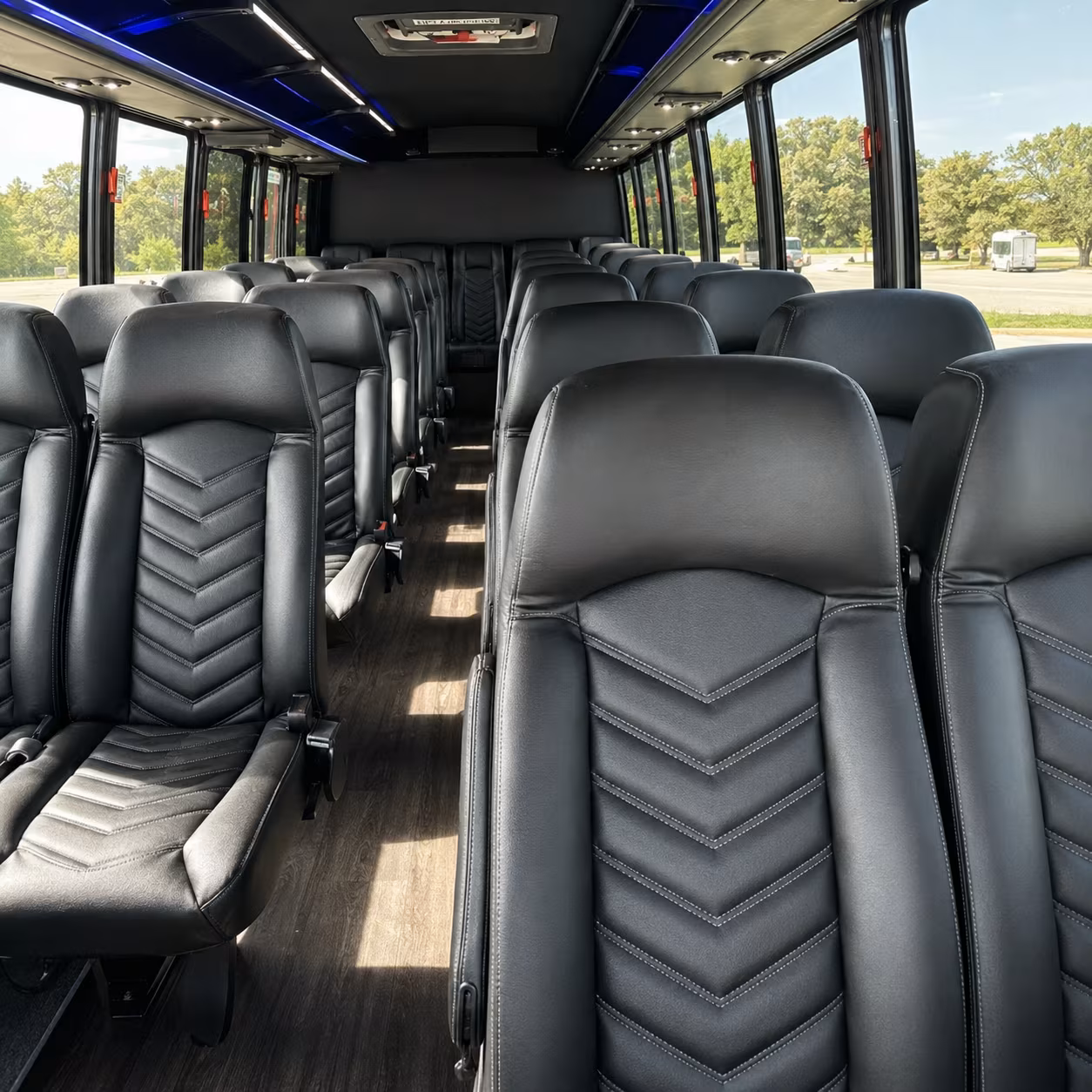 las vegas 35 passenger minibus inside