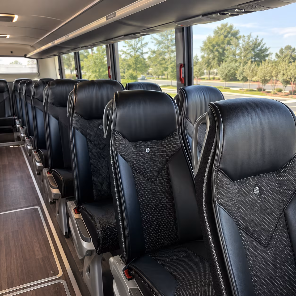 las vegas 45 passenger charter bus interior