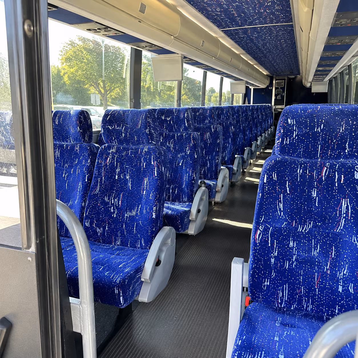 las vegas 50 passenger charter bus inside