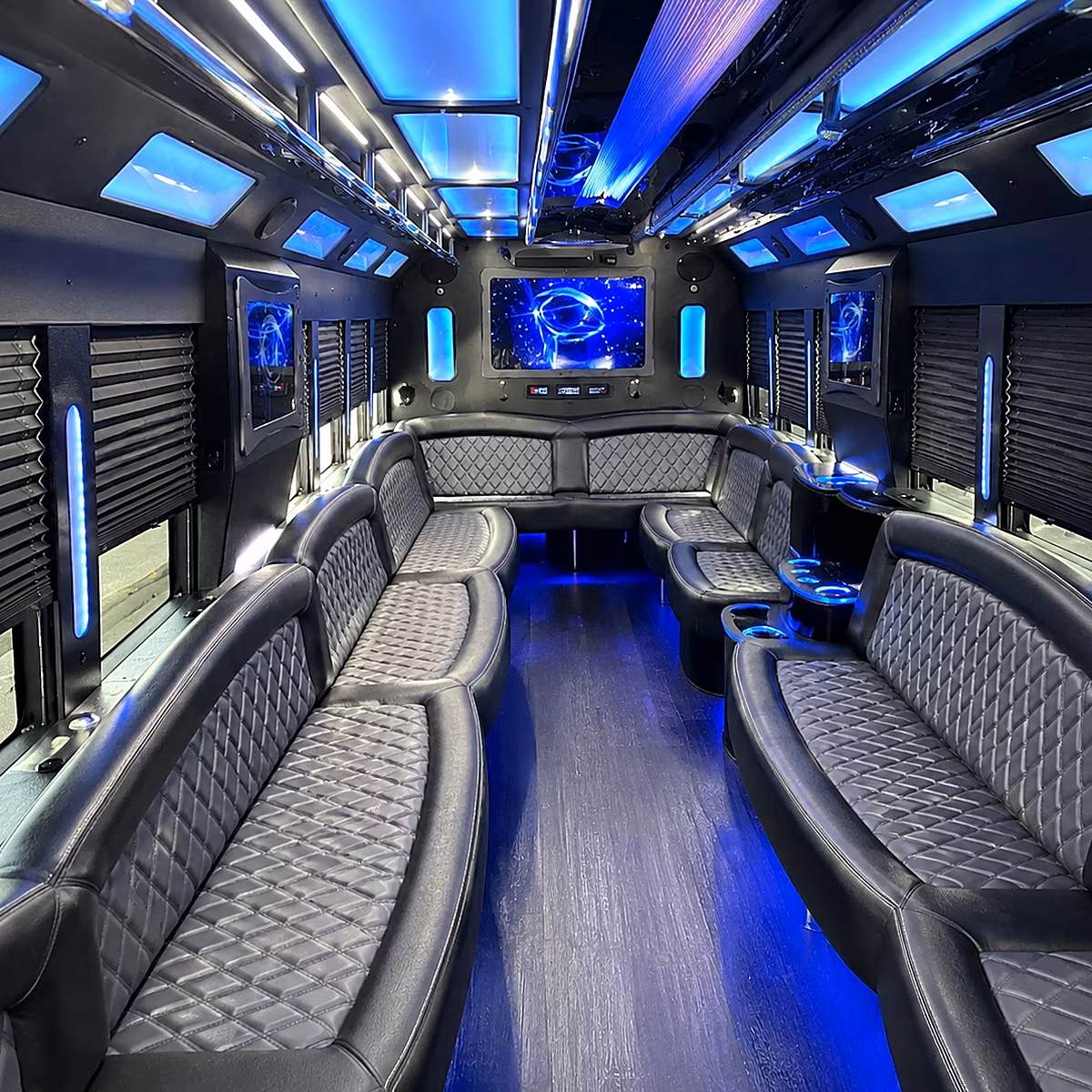 las vegas 50 passenger party bus interior