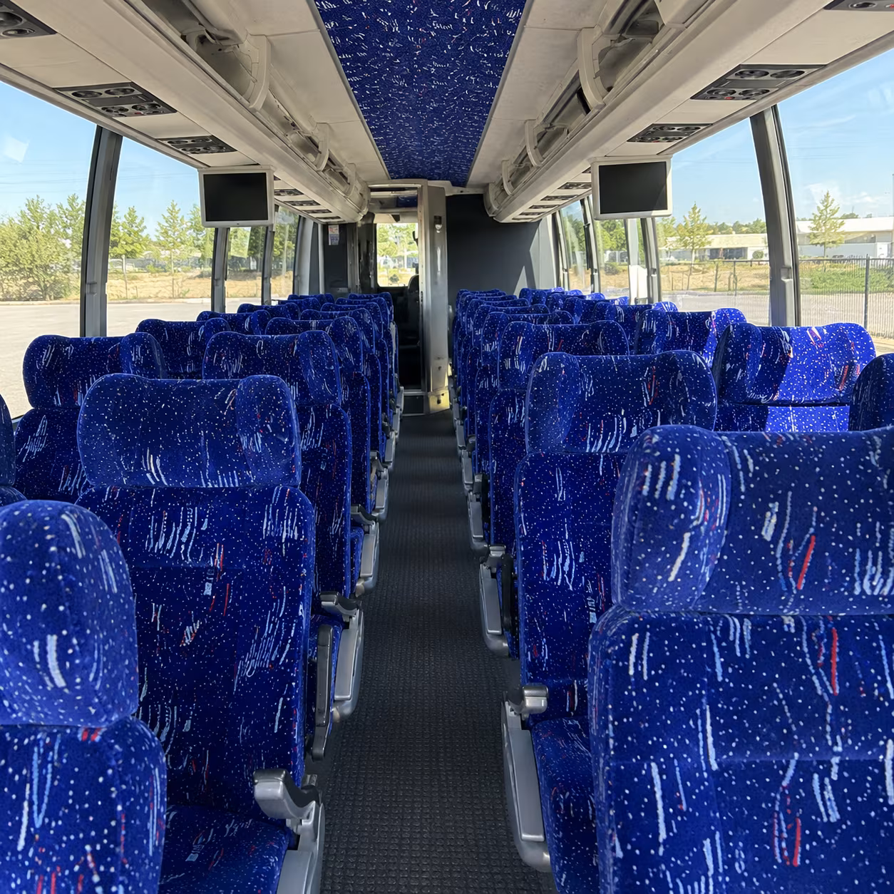 las vegas 54 passenger charter bus interior