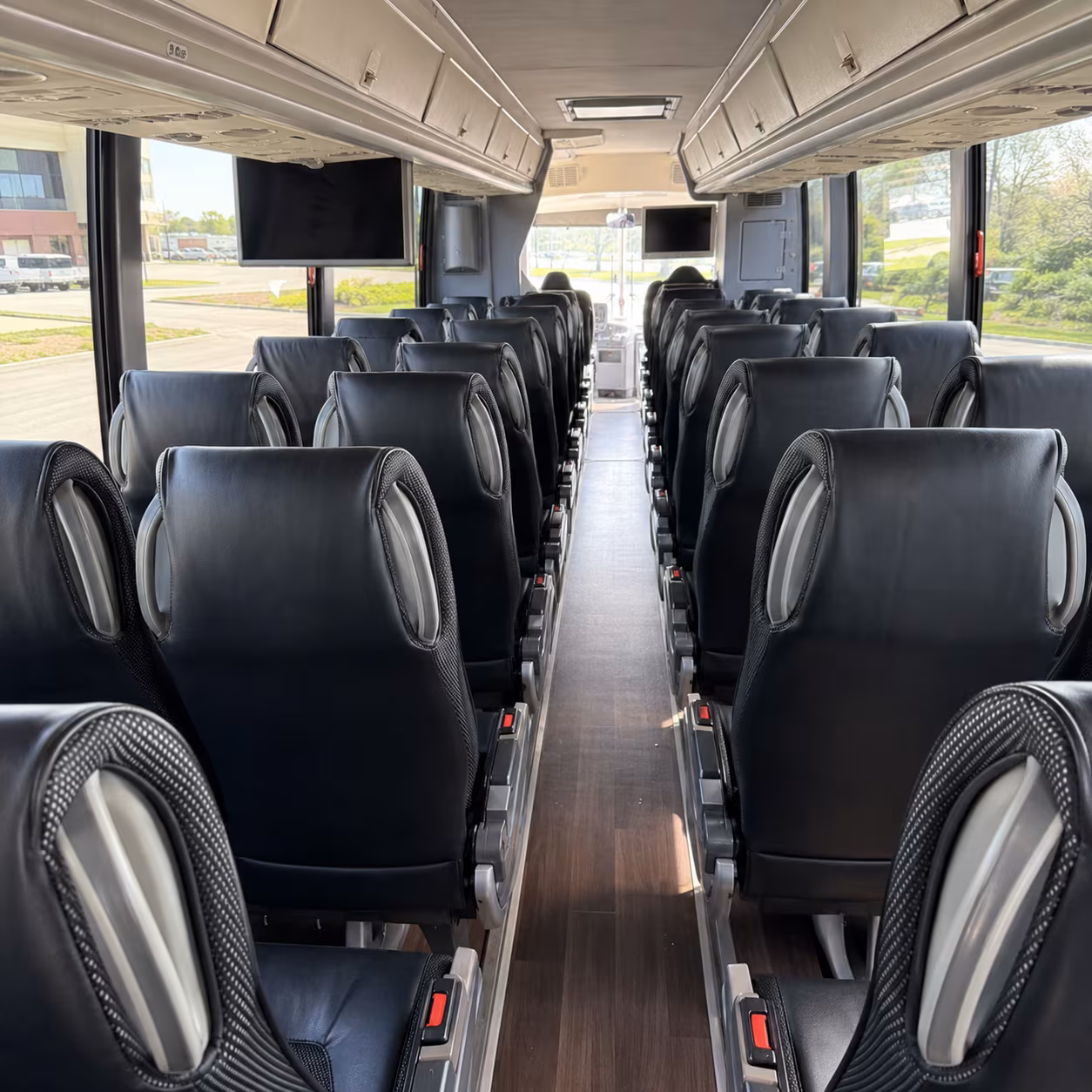 las vegas 56 passenger charter bus inside