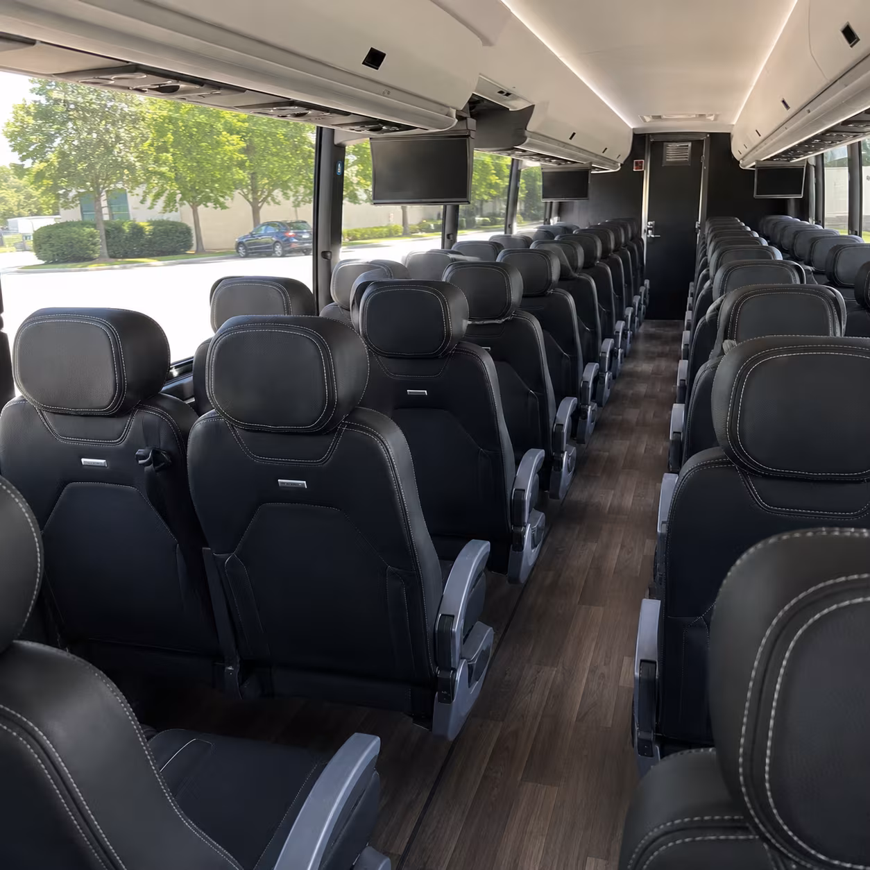 las vegas 56 passenger charter bus interior