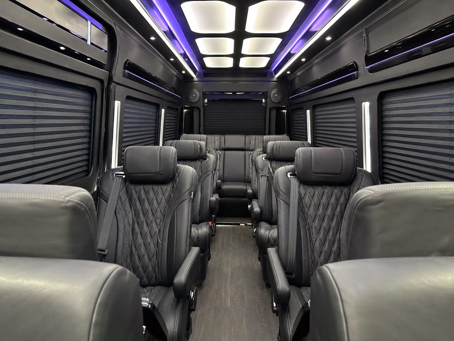 las vegas sprinter van with driver inside