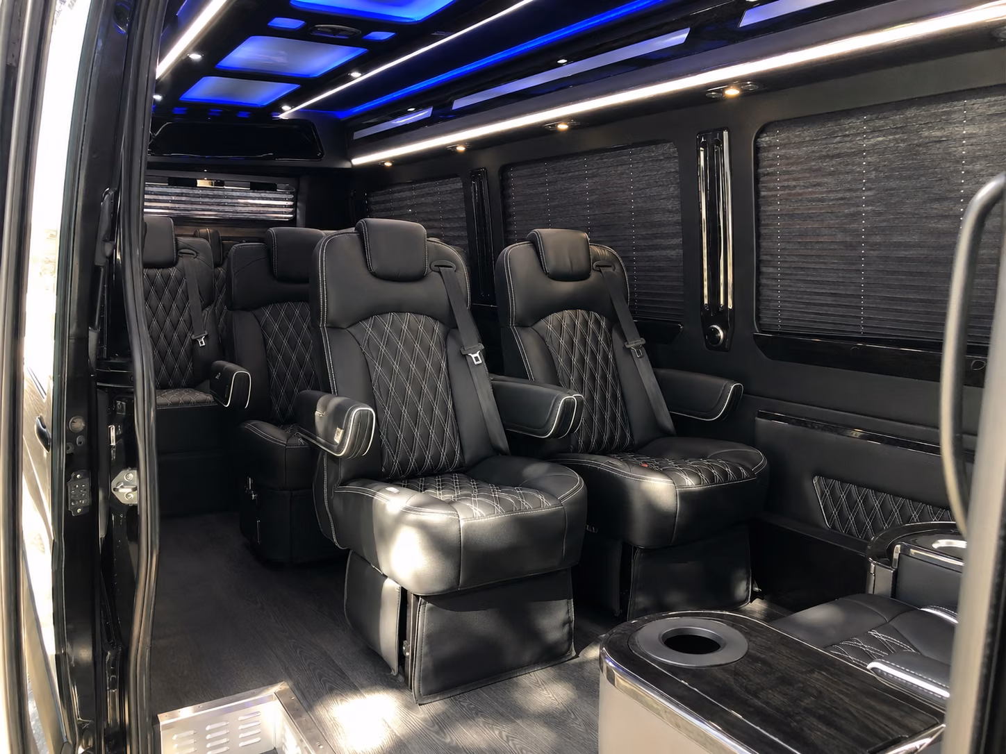 las vegas sprinter van with driver interior